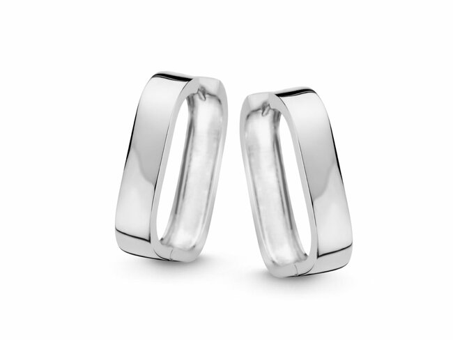 Naiomy Silver | Boucles d'Oreilles | Créoles | Argent | 19x22mm | N4I70
