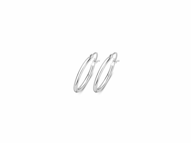 Naiomy Silver | Boucles d'Oreilles | Créoles | Argent | ø20mm | B4M03