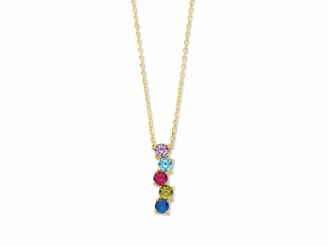 Naiomy Silver | Collier | PlaquéOr | Multicolore | N4M74