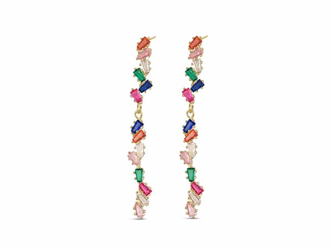 Loumya Silver | Boucles D'Oreilles | Plaqué Or | Oxyde De Zirconium | 9117218