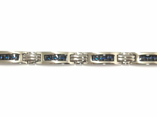 Phebus | bracelet | Acier Inoxydable | Carbone Bleu | 35-1147