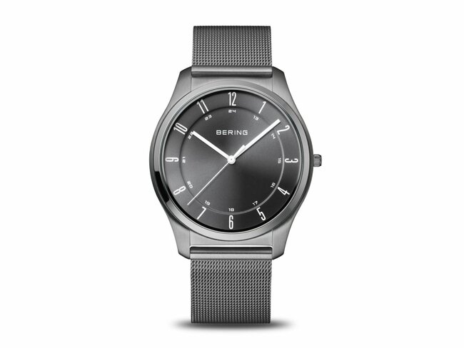 Bering | Homme | Quartz | Ultra Slim | Milanais Gris | 18340-377