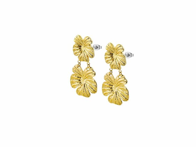 Lotus Style | Boucles d'Oreilles | Acier Inoxydable | Doré | LS2436/4/2