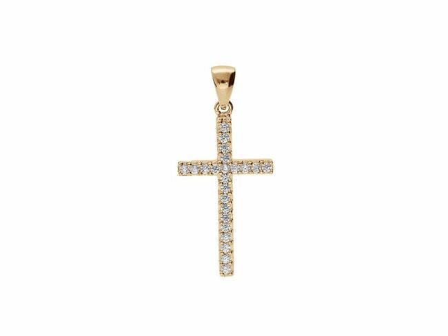 Loumya Silver | Pendentif | Plaqué Or | Oxyde de Zirconium | Croix | 974714