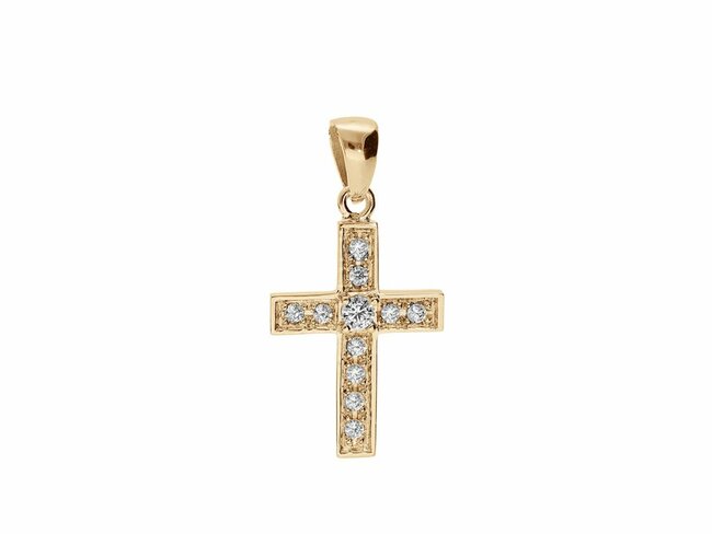 Loumya Silver | Pendentif | Plaqué Or | Oxyde de Zirconium | Croix | 974713