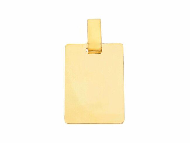 18K | Pendentif | Or Jaune | Plaque 14x 20mm | Personnalisable