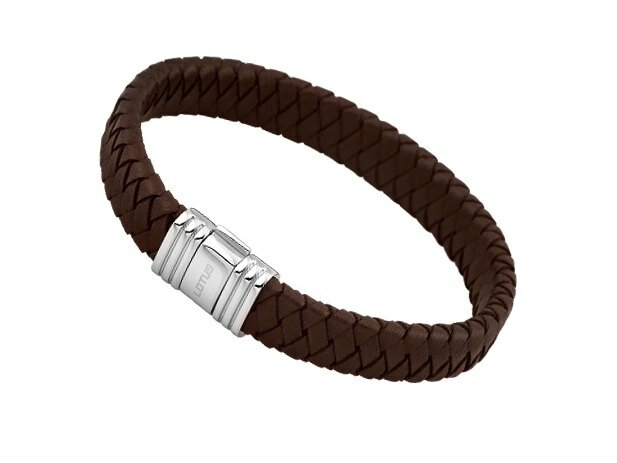 Lotus Style | Bracelet | Acier Inoxydable | Cuir Brun | LS1518/2/1