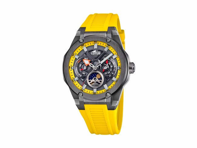 Lotus | Homme | Vortex | Quartz | Multifonction | Silicone Jaune | 46mm | 18946/1