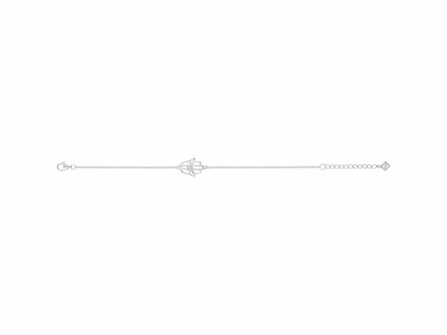 La Garçonne Diamant | Bracelet | Argent | Diamant 0.015ct | Main de Fatima | 20300040