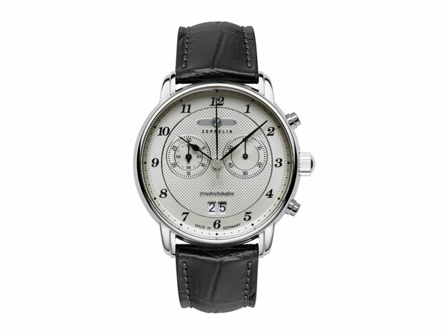 Zeppelin | Homme | Quartz | Cuir Noir | Gris | 40mm | 8584-4