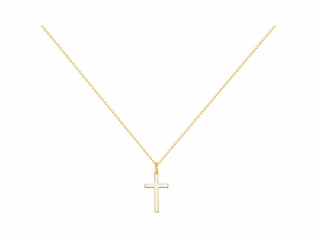 Loumya Silver | Collier | Plaqué Or | Oxyde de Zirconium | Croix | 76700110