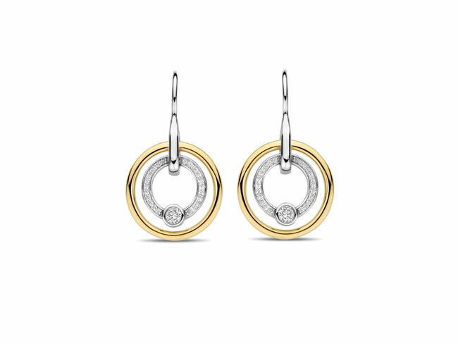 Ti Sento | Boucles d'Oreilles | Argent | Plaqué Or | Oxyde de Zirconium | 7978ZY