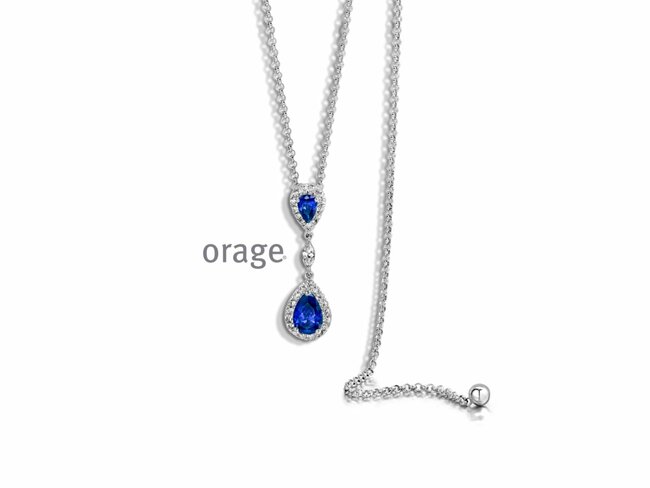 Orage | Collier | Argent | Oxyde de Zirconium | Gouttes | AP130