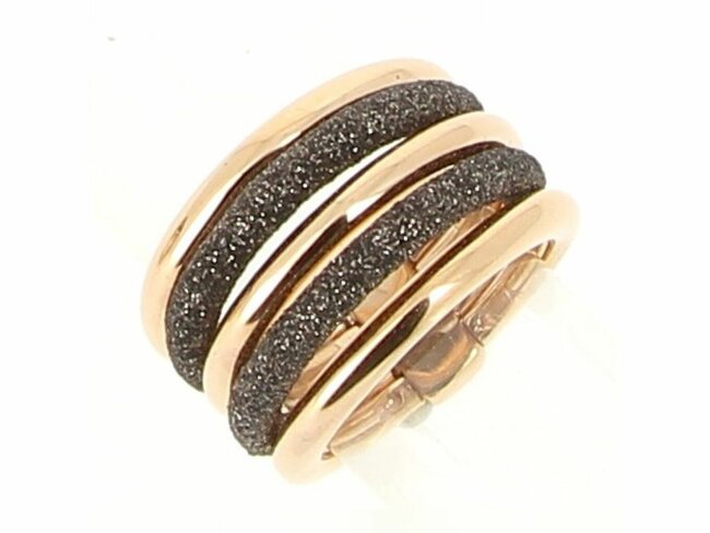 Pesavento | Bague | Argent Rosé | Polvere Brown | WPLVA724