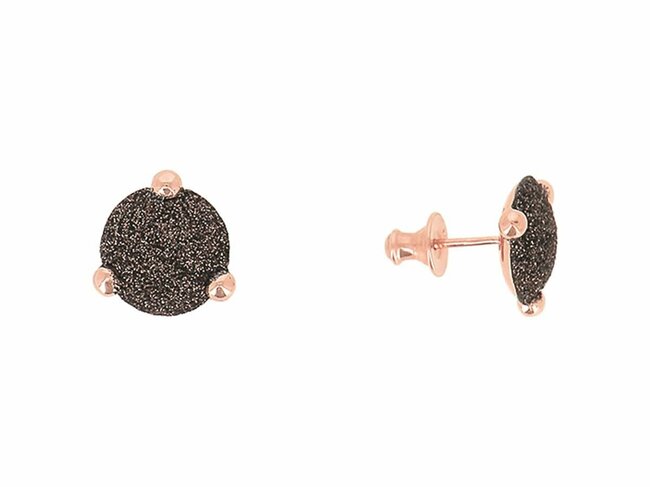 Pesavento | Boucles d'oreilles | Polvere Brown | Rose gold |WPLVO2620