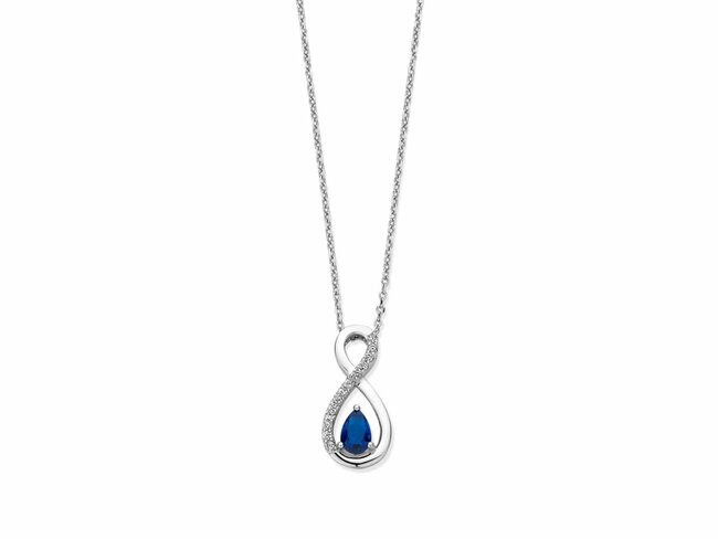 Naiomy Silver | Collier | Argent | Oxyde de Zirconium | Bleu | N4Q56