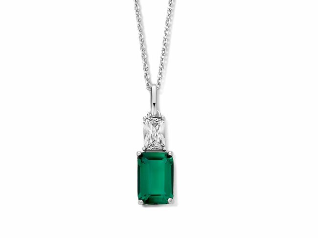 Naiomy Silver | Collier | Argent | Oxyde de Zirconium | Vert | N4Q52