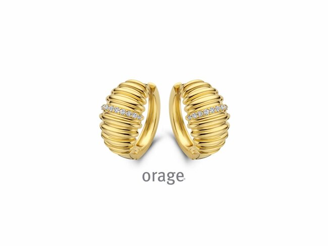 Orage | Boucles d'Oreilles | Plaqué Or | Oxyde de Zirconium | BA009