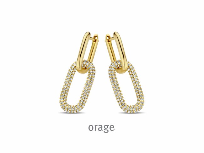 Orage | Boucles d'Oreilles | Plaqué Or | Oxyde de Zirconium | BA034