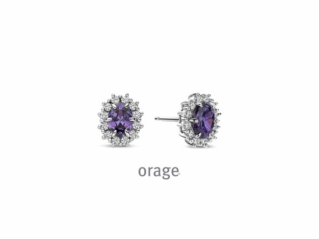 Orage | Boucles d'Oreilles | Argent | Oxyde de Zirconium | BA067