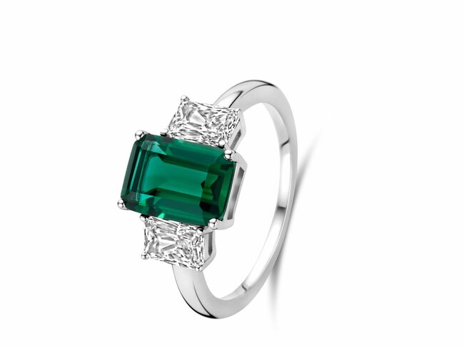 Naiomy Silver | Bague | Argent | Oxyde de Zirconium | Verte | N4Q51