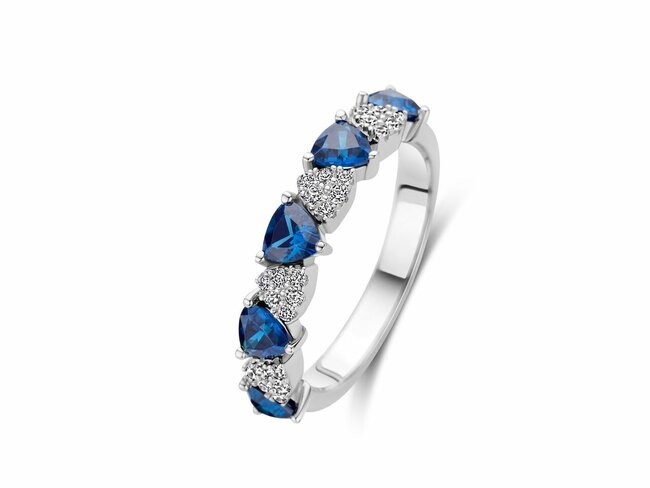 Naiomy Silver | Bague | Argent | Oxyde de Zirconium | Bleue | N4Q54