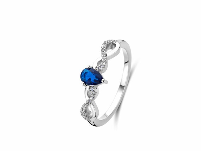 Naiomy Silver | Bague | Argent | Oxyde de Zirconium | Bleue | N4Q55