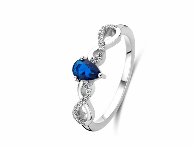 Naiomy Silver | Bague | Argent | Oxyde de Zirconium | Bleue | N4Q55