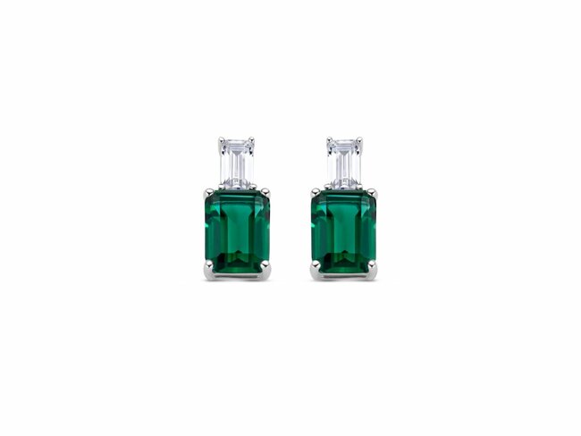 Naiomy Silver | Boucle d'Oreilles | Argent | Oxyde de Zirconium | Verte | N4Q53