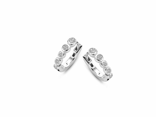 Naiomy Silver | Boucles d'Oreilles | Créoles | Argent | Oxyde de Zirconium | N4R69