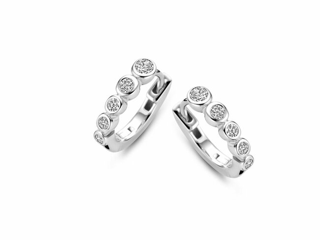 Naiomy Silver | Boucles d'Oreilles | Créoles | Argent | Oxyde de Zirconium | N4R69