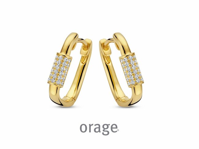 Orage | Boucles d'Oreilles | Plaqué Or | Oxyde de Zirconium | BA030