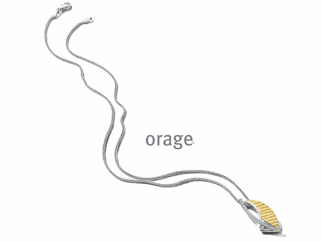 Orage | Collier | Argent Bicolore | Oxyde de Zirconium | BA076