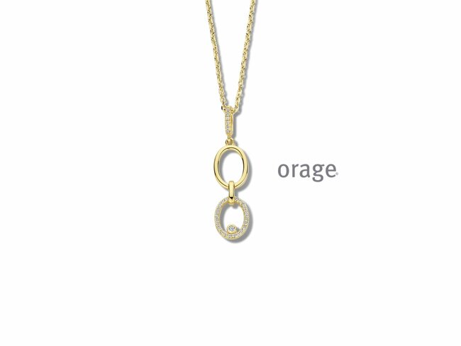 Orage | Collier | Plaqué Or | Oxyde de Zirconium | BA082