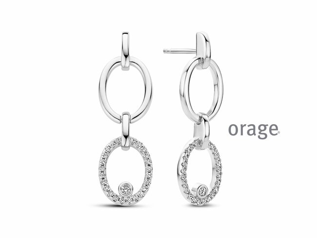 Orage | Boucles d'Oreilles | Argent | Oxyde de Zirconium | BA084