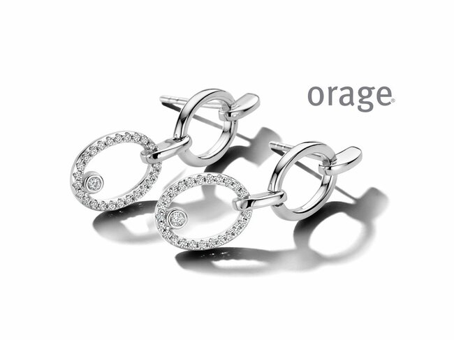 Orage | Boucles d'Oreilles | Argent | Oxyde de Zirconium | BA084