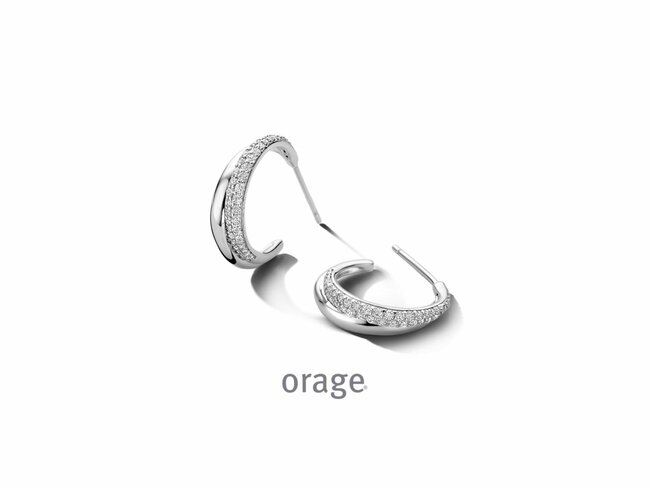 Orage | Boucles d'Oreilles | Argent | Oxyde de Zirconium | BA091