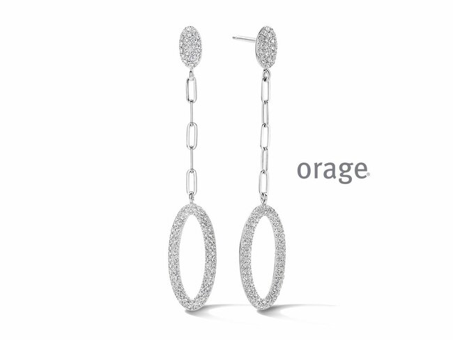 Orage | Boucles d'Oreilles | Argent | Oxyde de Zirconium | BA193