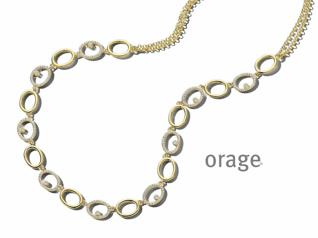 Orage | Collier | Plaqué Or | Oxyde de Zirconium | BA087