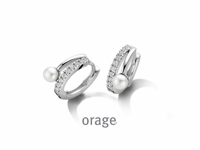 Orage | Boucles d'Oreilles | Argent | Perle de Culture Eau Douce | 14mm | BA056