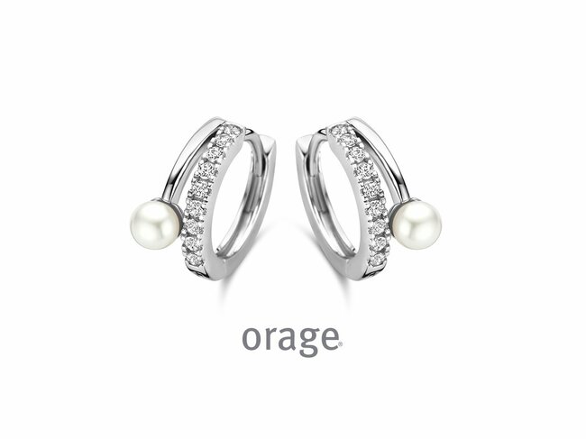 Orage | Boucles d'Oreilles | Argent | Perle de Culture Eau Douce | 14mm | BA056