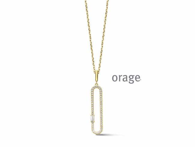 Orage | Collier | Plaqué Or | oxyde de Zirconium | BA001