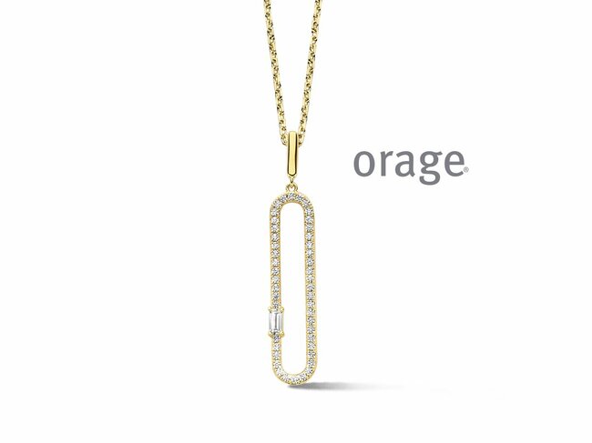 Orage | Collier | Plaqué Or | oxyde de Zirconium | BA001