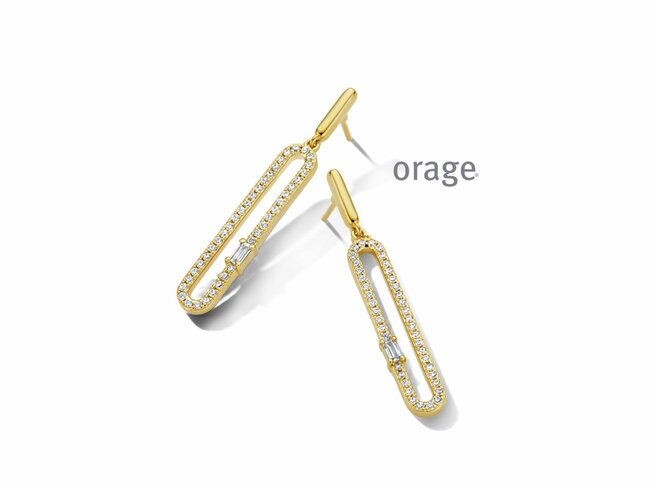 Orage | Boucles d'oreilles | Plaqué Or | Oxyde de Zirconium | BA004