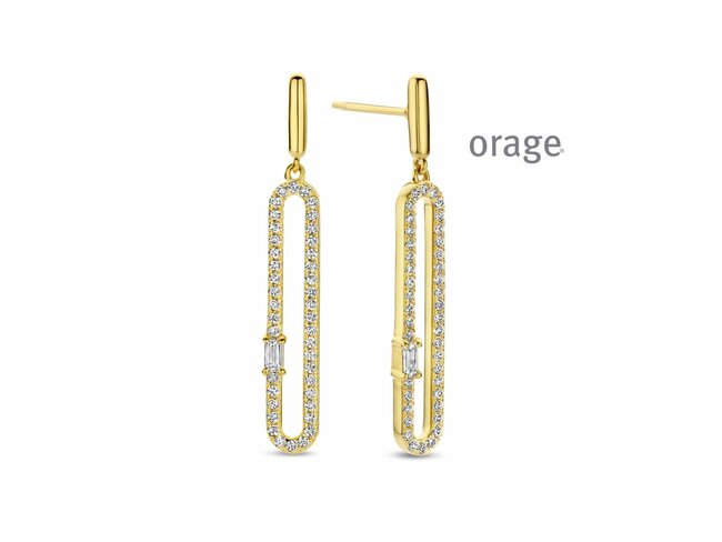 Orage | Boucles d'oreilles | Plaqué Or | Oxyde de Zirconium | BA004