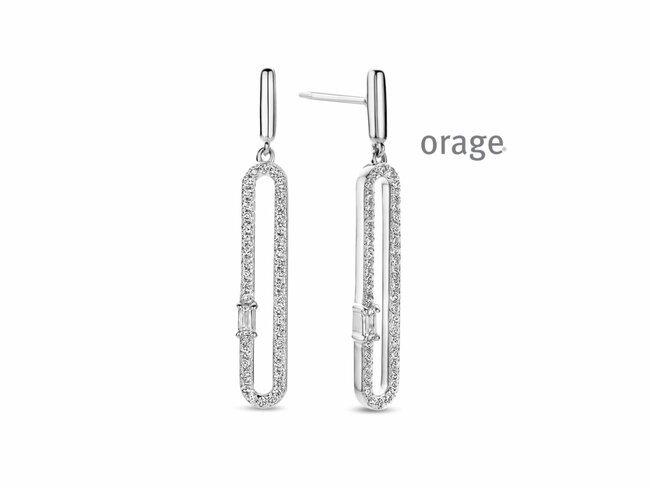 Orage | Boucles d'Oreilles | Argent | Oxyde de Zirconium | BA005