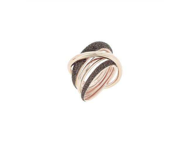 Pesavento | Bague | Argent Rosé | Polvere Di Sogni Brown | WPLVA1750