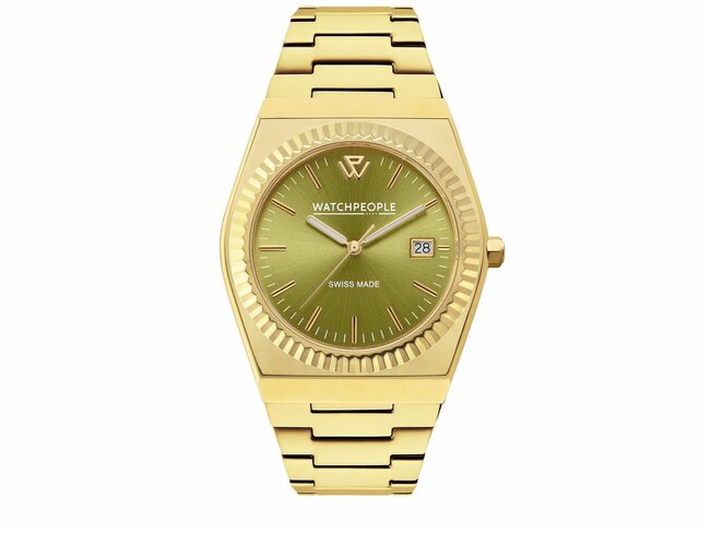 Watch People | Femme | Quartz | WP1 | Acier Inoxydable | Doré | Olive | 36mm | 700357