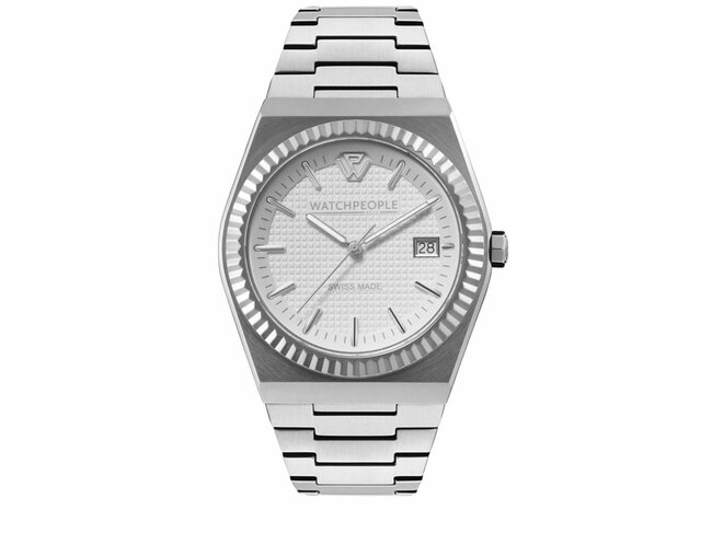 Watch People | Homme | Quartz | WP1 | Acier Inoxydable | Argenté | White | 41mm | 700388