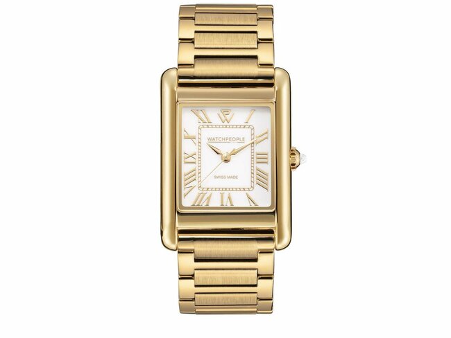 Watch People | Femme | Quartz | WP6 | Acier Inoxydable | Doré | White Gold | 27x38 |700707